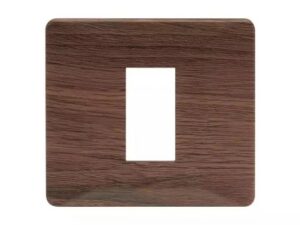 entice 1 module plate- Cinnamon Wood | L&T