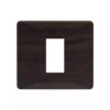 entice 3 module plate- Dark Chocolate Wood | L&T