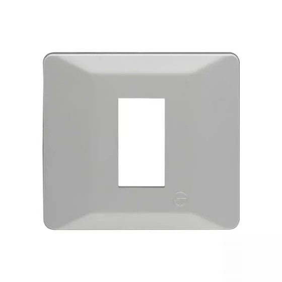 entice1moduleplate-icesilver_cb91101fi11_front.jpg entice 1 module plate- Ice Silver | L&T