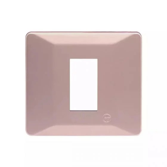 entice1moduleplate-rosegold_cb91101fl11_front.jpg entice 1 module plate- Rose Gold | L&T