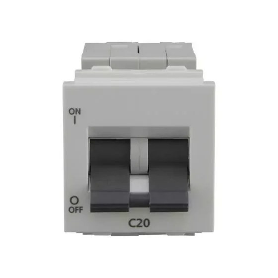 entice20adpminimcb3ka_cb91202kw20_front.jpg entice 25A DP Mini MCB 3 kA White | L&T