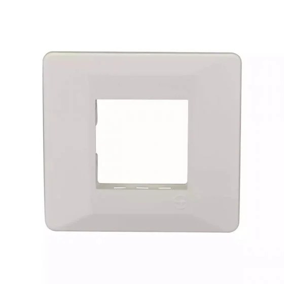 entice2modulegridframe2modulecover_cb91102fw00_front.jpg entice 1 module grid frame + 1 Module Cover White | L&T