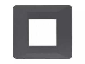 entice 2 module plate- Charcoal Grey | L&T