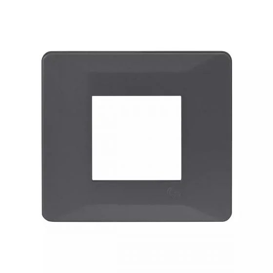 entice2moduleplate-icecharcoalgrey_cb91102fg11_front.jpg entice 2 module plate- Charcoal Grey | L&T