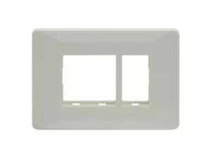 entice 3 module grid frame + 3 Module Cover White | L&T