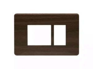 entice 3 module plate- Cinnamon Wood | L&T