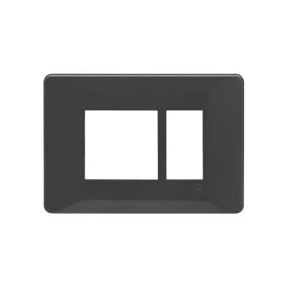 entice3moduleplate-metallicgrey_cb91103fm11_front.jpg entice 3 module plate- Metallic Grey | L&T