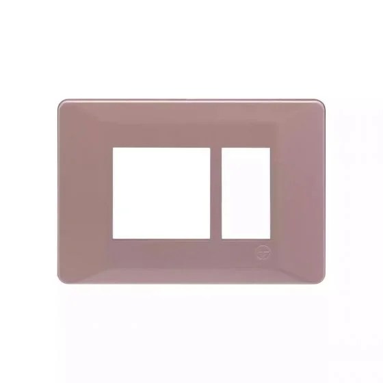 entice3moduleplate-rosegold_cb91103fl11_front.jpg entice 3 module plate- Rose Gold | L&T