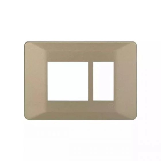 entice3moduleplate-rusticgold_cb91103fr11_front.jpg entice 3 module plate- Rustic Gold | L&T