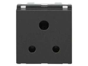 entice 3 Pin Socket 6A with ISI – Cha Grey | L&T