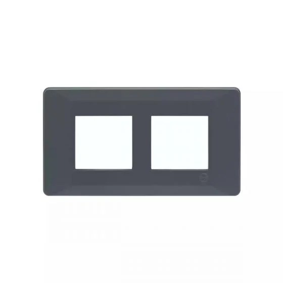 entice4moduleplate-charcoalgrey_cb91104fg11_front.jpg entice 4 module plate- Charcoal Grey | L&T
