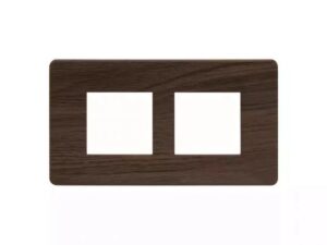 entice 4 module plate- Cinnamon Wood | L&T