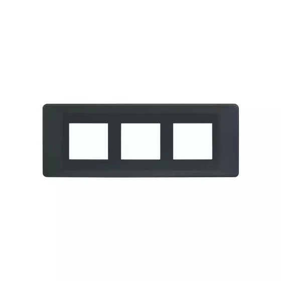 entice6moduleplate-charcoalgrey_cb91106fg11_front.jpg entice 6 module plate- Charcoal Grey | L&T