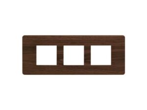 entice 6 module plate- Cinnamon Wood | L&T