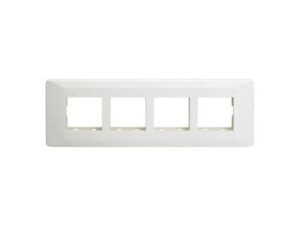 entice 8 module grid frame + 8 Module Cover Horizontal White | L&T