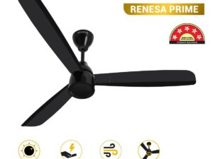 Atomberg Renesa Prime 1200 mm BLDC Ceiling Fan with Regulator | Black