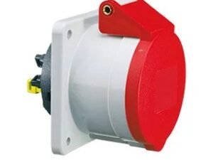 16/20 Amp 5 Pin Panel Mounting Socket Outlet Straight Neptune Bals Splash Proof IP-44