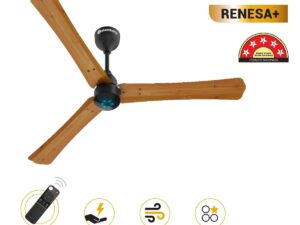 Atomberg Renesa+ 1200 mm BLDC Ceiling Fan with Remote Control & LED Indicators | Golden Oakwood