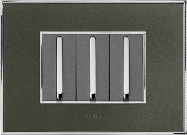 Platina Cover Plates Metallic Graphite Grey Lisha