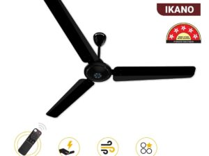 Atomberg Ikano 1400 mm BLDC Ceiling Fan with Remote Control & LED Indicators | Gloss Black