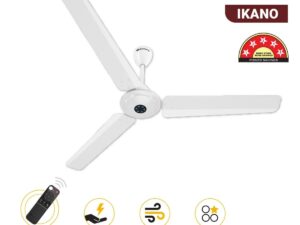 Atomberg Ikano 1400 mm BLDC Ceiling Fan with Remote Control & LED Indicators | Gloss White