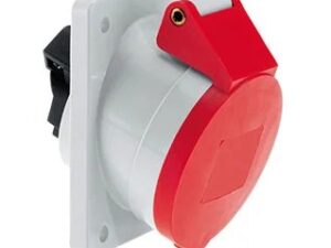 16/20 Amp 5 Pin Panel Mounting Socket Outlet Angled Neptune Bals Splash Proof IP-44