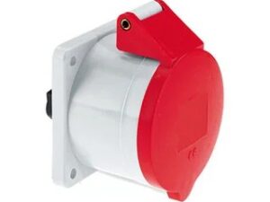 16/20 Amp 4 Pin Panel Mounting Socket Outlet Straight Neptune Bals Splash Proof IP-44