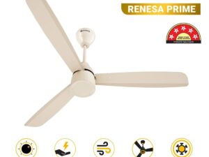 Atomberg Renesa Prime 1200 mm BLDC Ceiling Fan with Regulator | Seasand Ivory