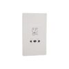 MYRIUS Shaver Socket-110/230V AC-Monoblock with Plate-4 Module-Classic White | Legrand