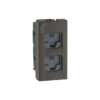 MYRIUS Telephone Socket-Double RJ11-Charcoal Grey | Legrand