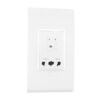 Allzy Shaver Socket-120V/230V-with Plate-4 Module-White | Legrand