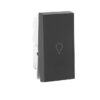 Allzy 6A-Switch-SP-1 Way-with “Light” Marking-1 Module-Matt Black | Legrand