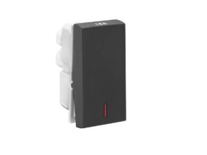 Allzy 16A-Switch-SP-1 Way-with Indicator-1 Module-Matt Black | Legrand