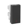 Allzy 25A-Switch-SP-1 Way-with Indicator-1 Module-Matt Black | Legrand