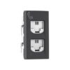 Allzy Telephone Socket-Double RJ11-with Shutter-1 Module-Matt Black | Legrand