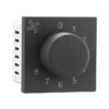 Allzy Fan Regulator-8 Step-100 Watts-2 Module-Matt Black | Legrand