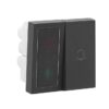 Allzy External DND & CMR Control Unit-with Bell Push-2 Module-Matt Black | Legrand
