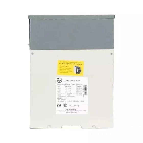 ltbch325b2_25kvar_bx_hd_cap440v3_ph_front_2.jpg Heavy Duty Box Capacitor 13.2 kVAr 525 VAC | L&T