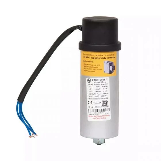 ltccf305b2_5_kvar_cyl_std_duty_cap440v3_ph_front.jpg Standard Duty Cylindrical Capacitor 4.4 kVAr 480 VAC | L&T