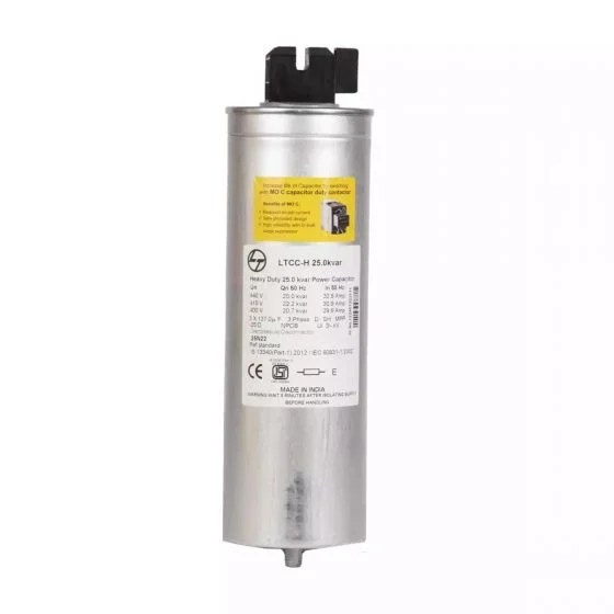 ltcch325b2_25_kvar_hd_resin_filled_cap440v50hz00101.jpg Heavy Duty Cylindrical Capacitor 22.1 kVAr 480 VAC | L&T