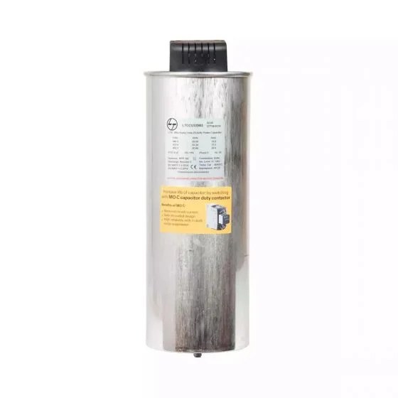 ltccu325b2_25kvar-lt_ult_heavy_cap440v3_ph_front_1.jpg LTXL Ultra Heavy Duty Cylindrical Capacitor 10 kVAr 525 VAC | L&T
