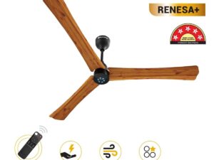 Atomberg Renesa+ 1400 mm BLDC Ceiling Fan with Remote Control & LED Indicators | Golden Oakwood