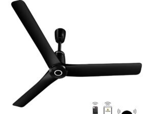 Atomberg Aris Contour Smart 1200 mm BLDC Ceiling Fan with IoT, Remote Control & Ring Light LED for Speed Indication | Midnight Black