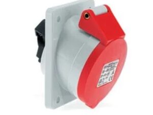 16/20 Amp 4 Pin Panel Mounting Socket Outlet Angled Neptune Bals Splash Proof IP-44