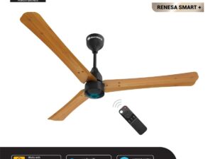 Atomberg Renesa Smart+ 1200 mm BLDC Ceiling Fan with IoT, Remote Control & LED Indicators | Golden Oakwood