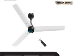 Atomberg Renesa Smart 1200 mm BLDC Ceiling Fan with IoT, Remote Control & LED Indicators | White & Black