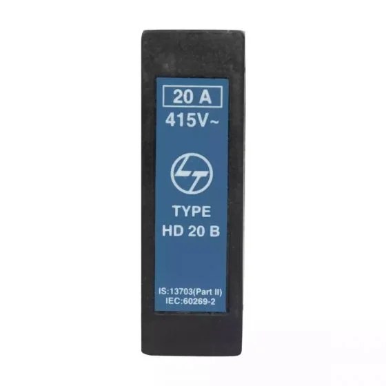 HD20B Bolted HRC fusebase 20A 415V AC Busbar and Cable Size F1 | L&T