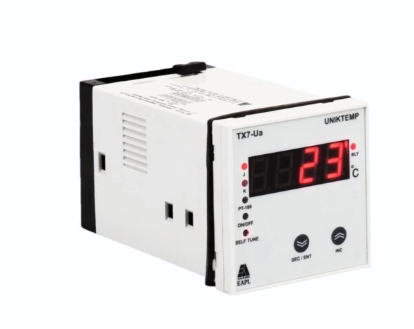 TX7-Ua | Dimension: 72×72, 1set point, 1display 1Rly c/o, J/K/PT-100 EAPL