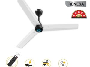 Atomberg Renesa 1200 mm BLDC Ceiling Fan with Remote Control & LED Indicators | White & Black