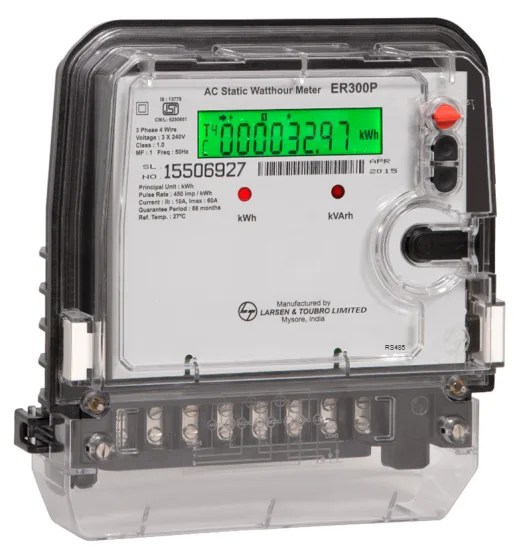 wr300bc73rs485.jpg 3Ph WC 10-60A with Multiple Parameter and Optical port & RS485 MODBUS port | L&T
